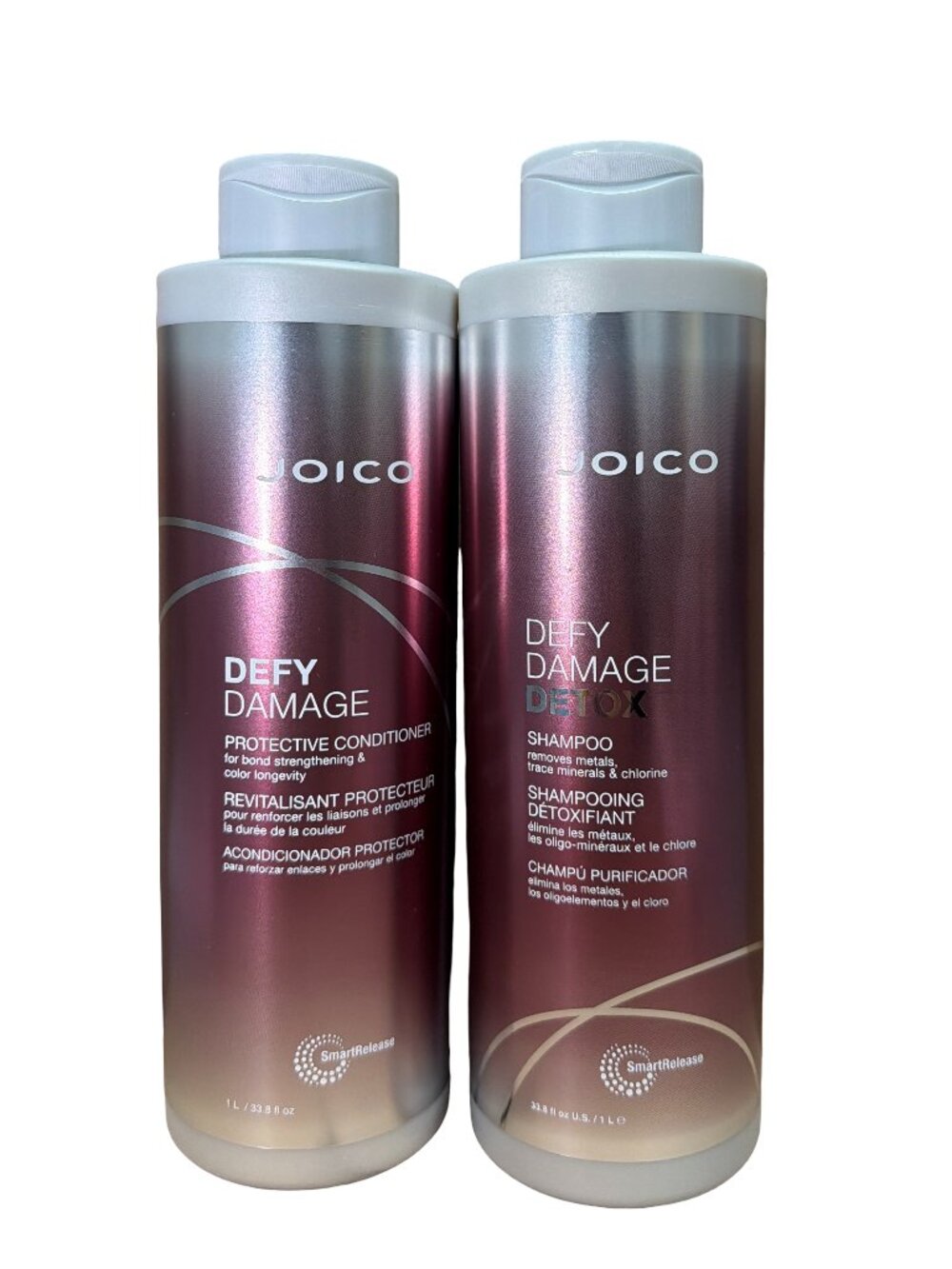 Joico Defy Damage Detox Shampoo 33.8oz and Joico Defy Damage Conditioner 33.8oz